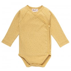 People Wear Organic - Bio Baby Wickelbody mit Punkten, gelb