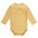 People Wear Organic - Bio Baby Wickelbody mit Punkten, gelb