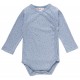 People Wear Organic - Bio Baby Wickelbody mit Punkten, blau