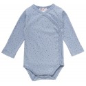 People Wear Organic - Bio Baby Wickelbody mit Punkten, blau