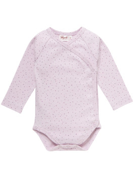 People Wear Organic - Bio Baby Wickelbody mit Punkten, rosa