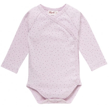 People Wear Organic - Bio Baby Wickelbody mit Punkten, rosa