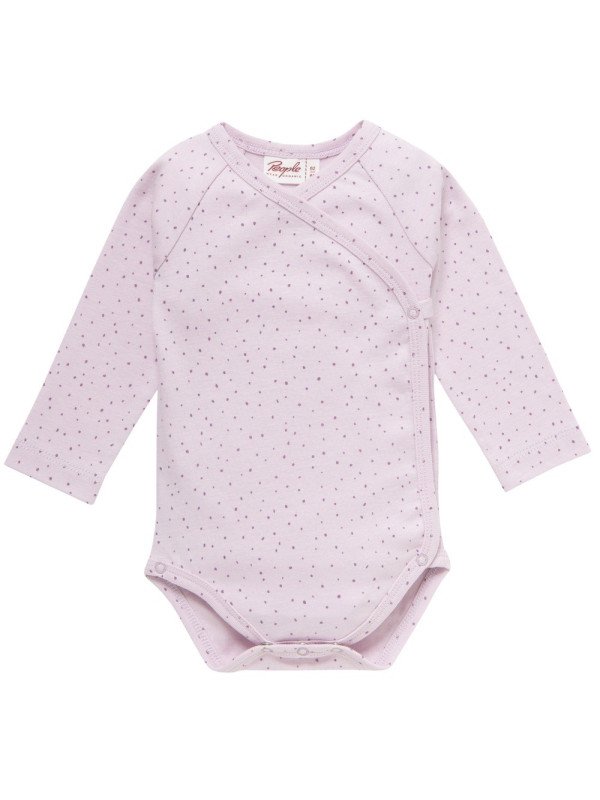 People Wear Organic - Bio Baby Wickelbody mit Punkten, rosa
