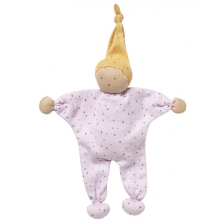 People Wear Organic - Manderl Puppe mit Punkten, rosa