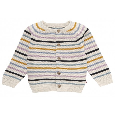 People Wear Organic - Bio Baby Strickjacke mit Streifen, bunt
