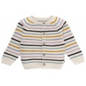 People Wear Organic - Bio Baby Strickjacke mit Streifen, bunt