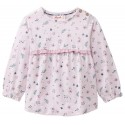 People Wear Organic - Bio Baby Langarmshirt mit Rüsche und Herbstbeeren-Allover