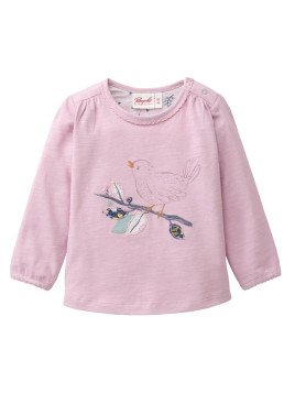 People Wear Organic - Bio Baby Langarmshirt mit Vogel-Applikation