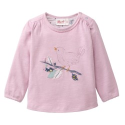 People Wear Organic - Bio Baby Langarmshirt mit Vogel-Applikation