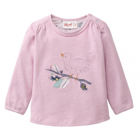 People Wear Organic - Bio Baby Langarmshirt mit Vogel-Applikation