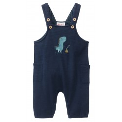 People Wear Organic - Bio Baby Jersey Latzhose mit Dinosaurier-Druck