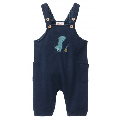 People Wear Organic - Bio Baby Jersey Latzhose mit Dinosaurier-Druck