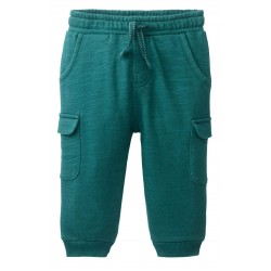 People Wear Organic - Bio Baby Cargo Sweathose mit Taschen, tiefseegrün