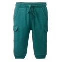 People Wear Organic - Bio Baby Cargo Sweathose mit Taschen, tiefseegrün