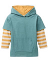 People Wear Organic - Bio Kinder Kapuzen-Langarmshirt im Doppellayer-Stil