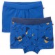 People Wear Organic - Bio Kinder Hipshorts Doppelpack mit Fledermaus-Allover/uni, blau
