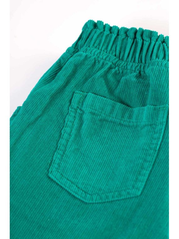 frugi - Bio Kinder Cordhose "Paperbag" mit Blumen-Stickerei