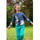 frugi - Bio Kinder Cordhose "Paperbag" mit Blumen-Stickerei
