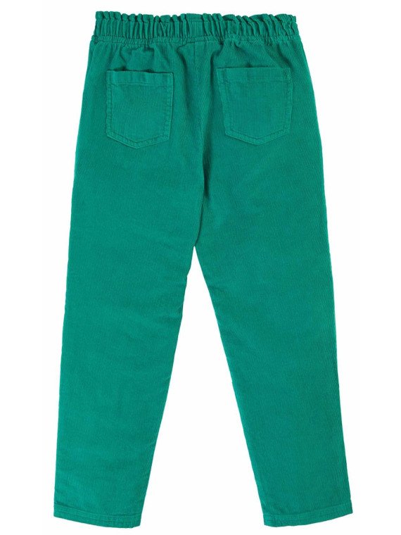 frugi - Bio Kinder Cordhose "Paperbag" mit Blumen-Stickerei