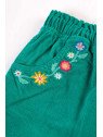 frugi - Bio Kinder Cordhose "Paperbag" mit Blumen-Stickerei