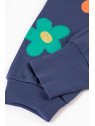 frugi - Bio Kinder Sweathose "Perrin Parsnip" mit Blumen-Applikationen
