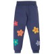 frugi - Bio Kinder Sweathose "Perrin Parsnip" mit Blumen-Applikationen