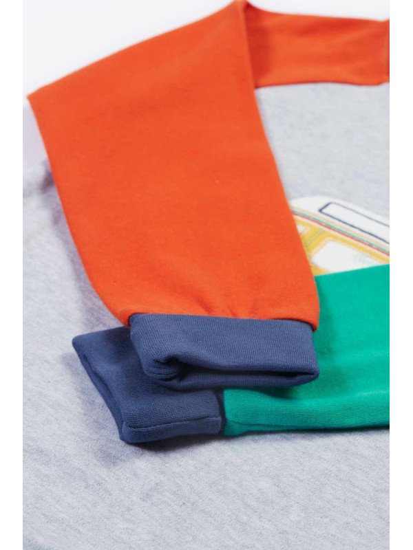 frugi - Bio Kinder Schlafanzug "Jamie Jim Jams" mit Campingbus-Applikation