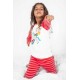 frugi - Bio Kinder Schlafanzug "Jamie Jim Jams" mit Pferde/Regenbogen-Applikation