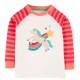 frugi - Bio Kinder Schlafanzug "Jamie Jim Jams" mit Pferde/Regenbogen-Applikation