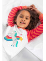 frugi - Bio Kinder Schlafanzug "Jamie Jim Jams" mit Pferde/Regenbogen-Applikation