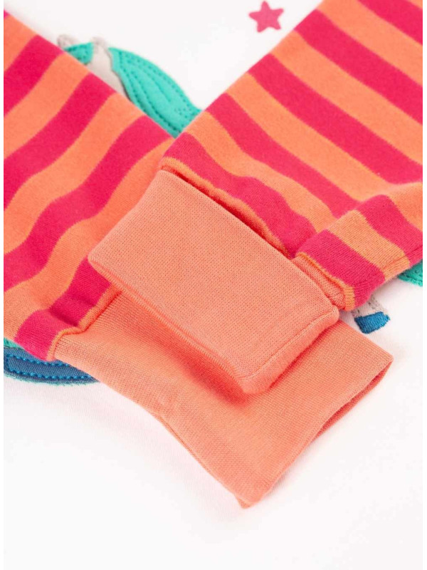 frugi - Bio Kinder Schlafanzug "Jamie Jim Jams" mit Pferde/Regenbogen-Applikation
