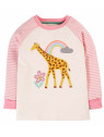 frugi - Bio Kinder Schlafanzug "Jamie Jim Jams" mit Giraffen/Regenbogen-Applikation
