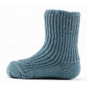 HIRSCH NATUR- Bio Kinder Grobstricksocken , Wolle, petrol