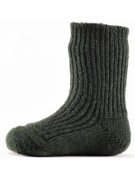 HIRSCH NATUR- Bio Kinder Grobstricksocken , Wolle, tanne