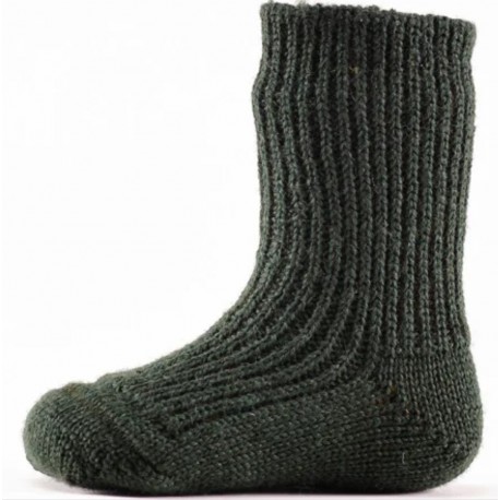 HIRSCH NATUR- Bio Kinder Grobstricksocken , Wolle, tanne