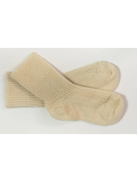 HIRSCH NATUR- Bio Kinder Grobstricksocken , Wolle, natur