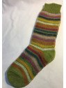 HIRSCH NATUR- Bio Kinder Plüsch Socken gestreift, Wolle, maigrün