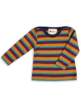 ENGEL - Bio Baby Langarmshirt gestreift, Wolle/Seide, multicolour