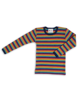 ENGEL - Bio Kinder Unterhemd langarm, Wolle/Seide, multicolour