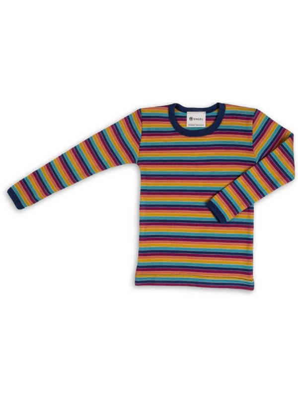 ENGEL - Bio Kinder Unterhemd langarm, Wolle/Seide, multicolour