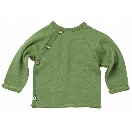 Reiff - Bio Baby Frottee Wickeljacke, Wolle/Seide, apfel