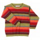 FLOMAX - Bio Kinder Pullover mit Streifen, Wolle, farn/bunt