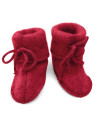 ENGEL - Bio Baby Fleece Schuhe, Wolle, jaspis rot