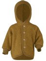 ENGEL - Bio Baby Fleece Jacke mit Kapuze, Wolle, safran