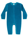 Leela Cotton - Bio Baby Nicky Strampler langarm, ozeanblau