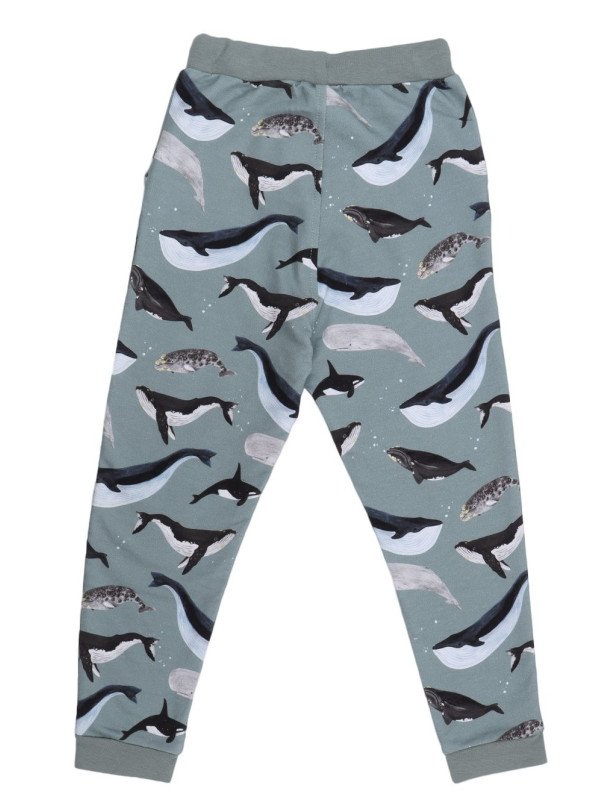 Walkiddy - Bio Kinder Sweathose mit Wal-Allover