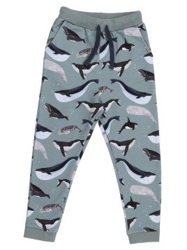 Walkiddy - Bio Kinder Sweathose mit Wal-Allover