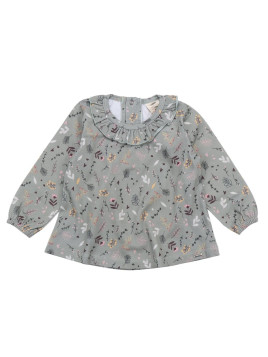 Walkiddy - Bio Kinder Jersey Bluse " Tiny Flowers" mit Blumen-Allover