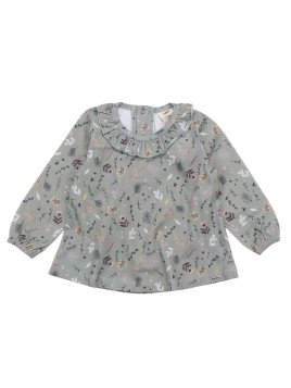 Walkiddy - Bio Kinder Jersey Bluse " Tiny Flowers" mit Blumen-Allover