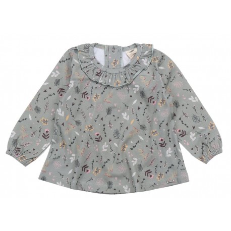 Walkiddy - Bio Kinder Jersey Bluse " Tiny Flowers" mit Blumen-Allover